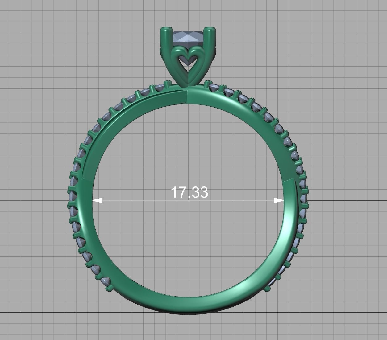 Sofia Engagement Rings 1ct and Half carat stone 3dprint models 3D Model Collection_22