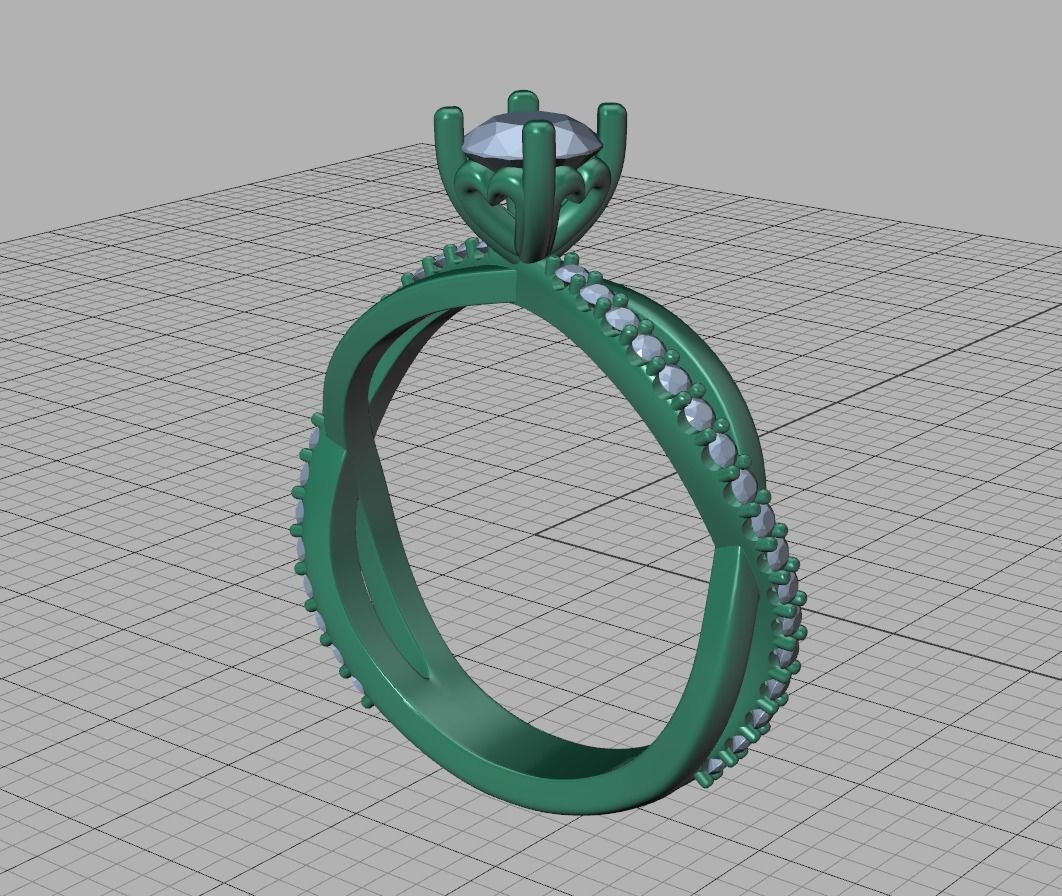 Sofia Engagement Rings 1ct and Half carat stone 3dprint models 3D Model Collection_21
