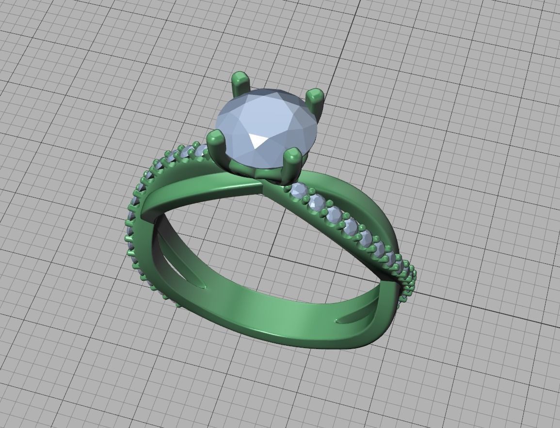 Sofia Engagement Rings 1ct and Half carat stone 3dprint models 3D Model Collection_48