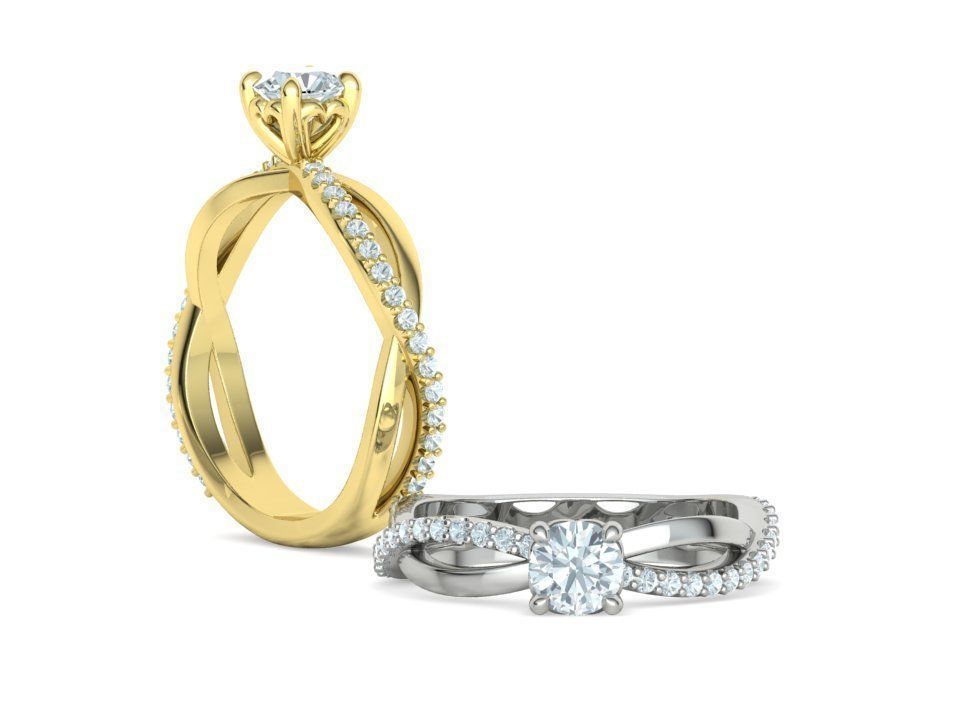 Sofia Engagement Rings 1ct and Half carat stone 3dprint models 3D Model Collection_10