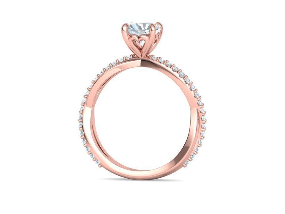 Sofia Engagement Rings 1ct and Half carat stone 3dprint models 3D Model Collection_34