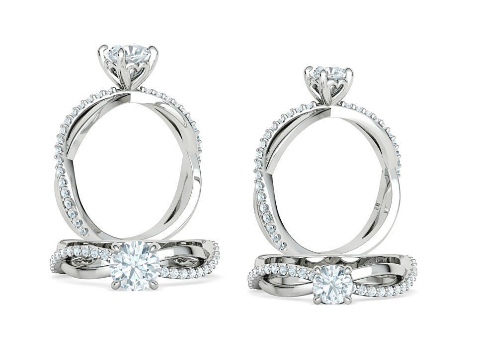 Sofia Engagement Rings 1ct and Half carat stone 3dprint models 3D Model Collection_3