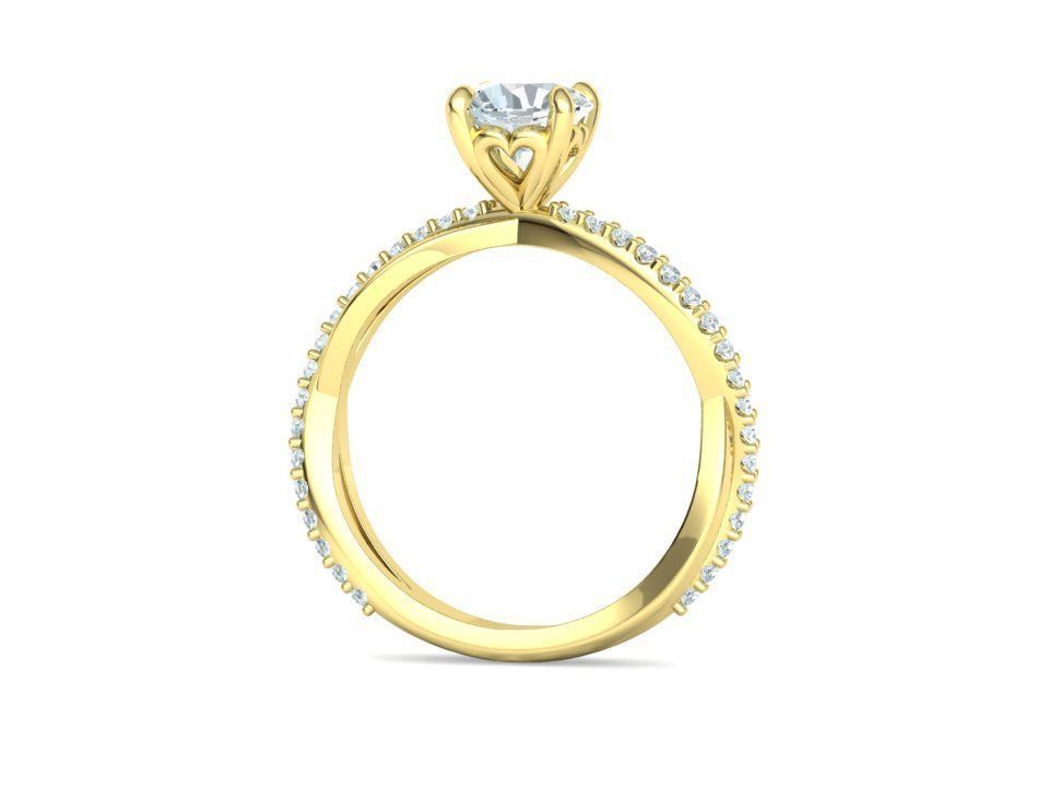 Sofia Engagement Rings 1ct and Half carat stone 3dprint models 3D Model Collection_35