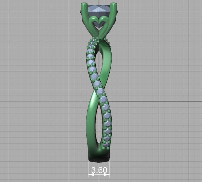 Sofia Engagement Rings 1ct and Half carat stone 3dprint models 3D Model Collection_45