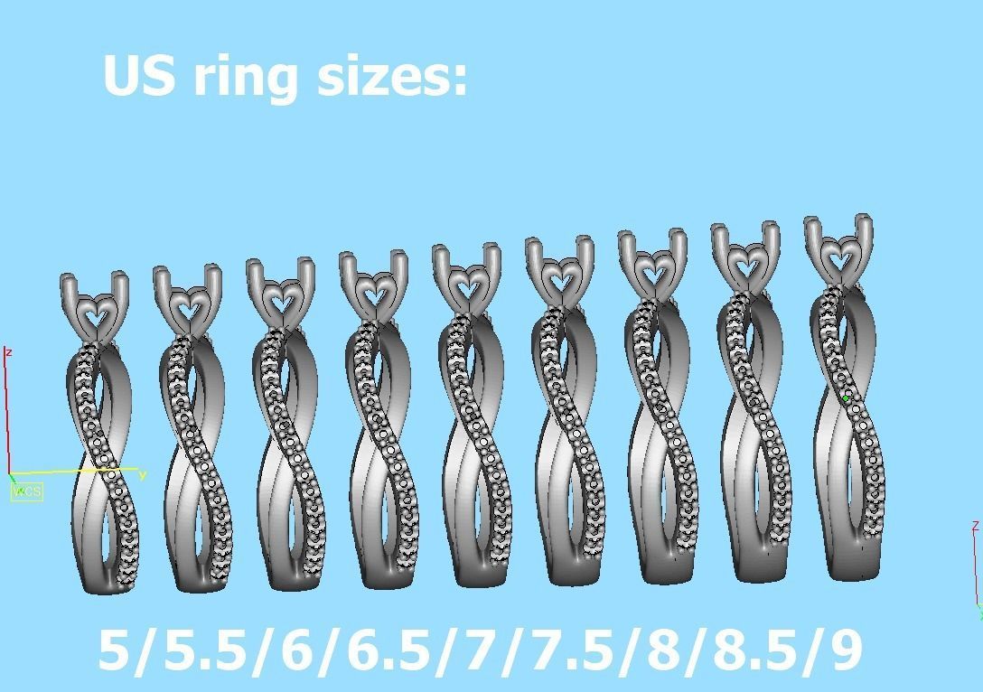 Sofia Engagement Rings 1ct and Half carat stone 3dprint models 3D Model Collection_23