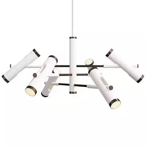 Rainer Chandelier white Low-poly 3D model