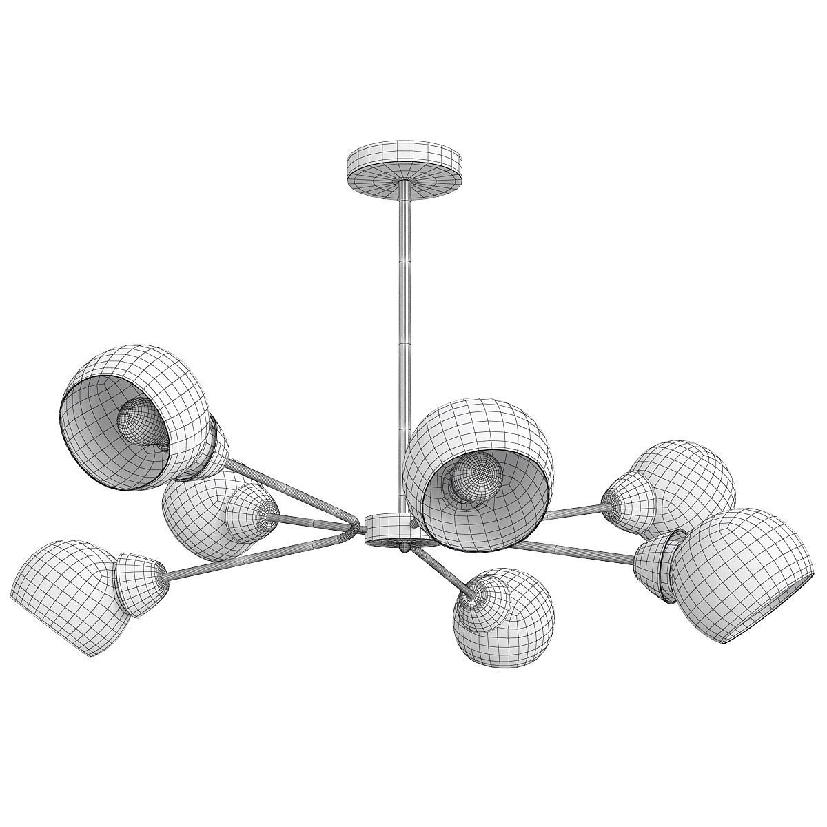 Sputnik Loft Globe Low-poly 3D model_1