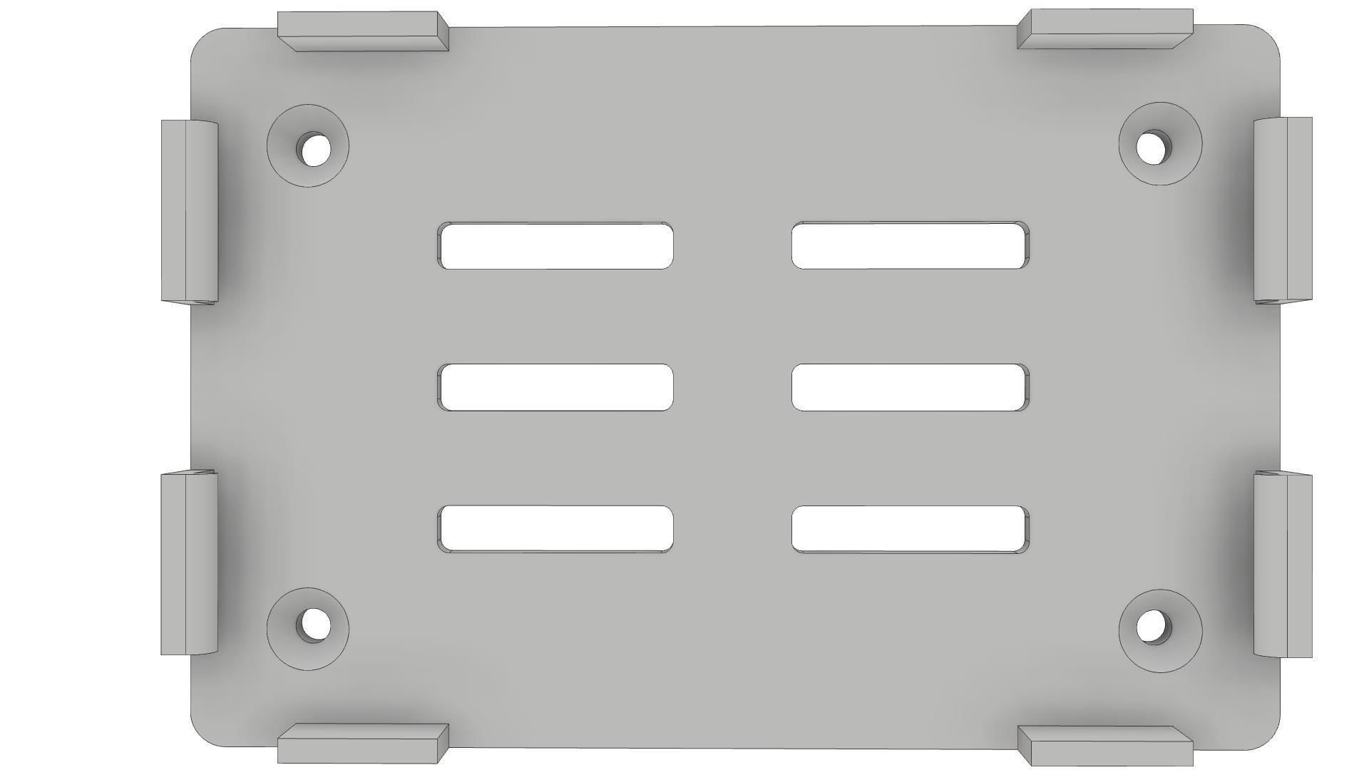 Support for Raspberry Pi 3 with radiator only 3D print model_1
