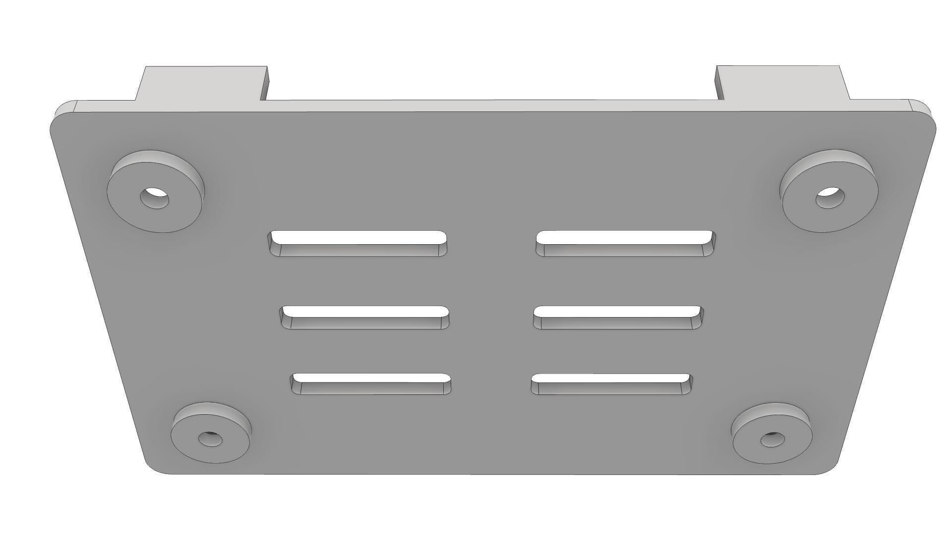 Support for Raspberry Pi 3 with radiator only 3D print model_4