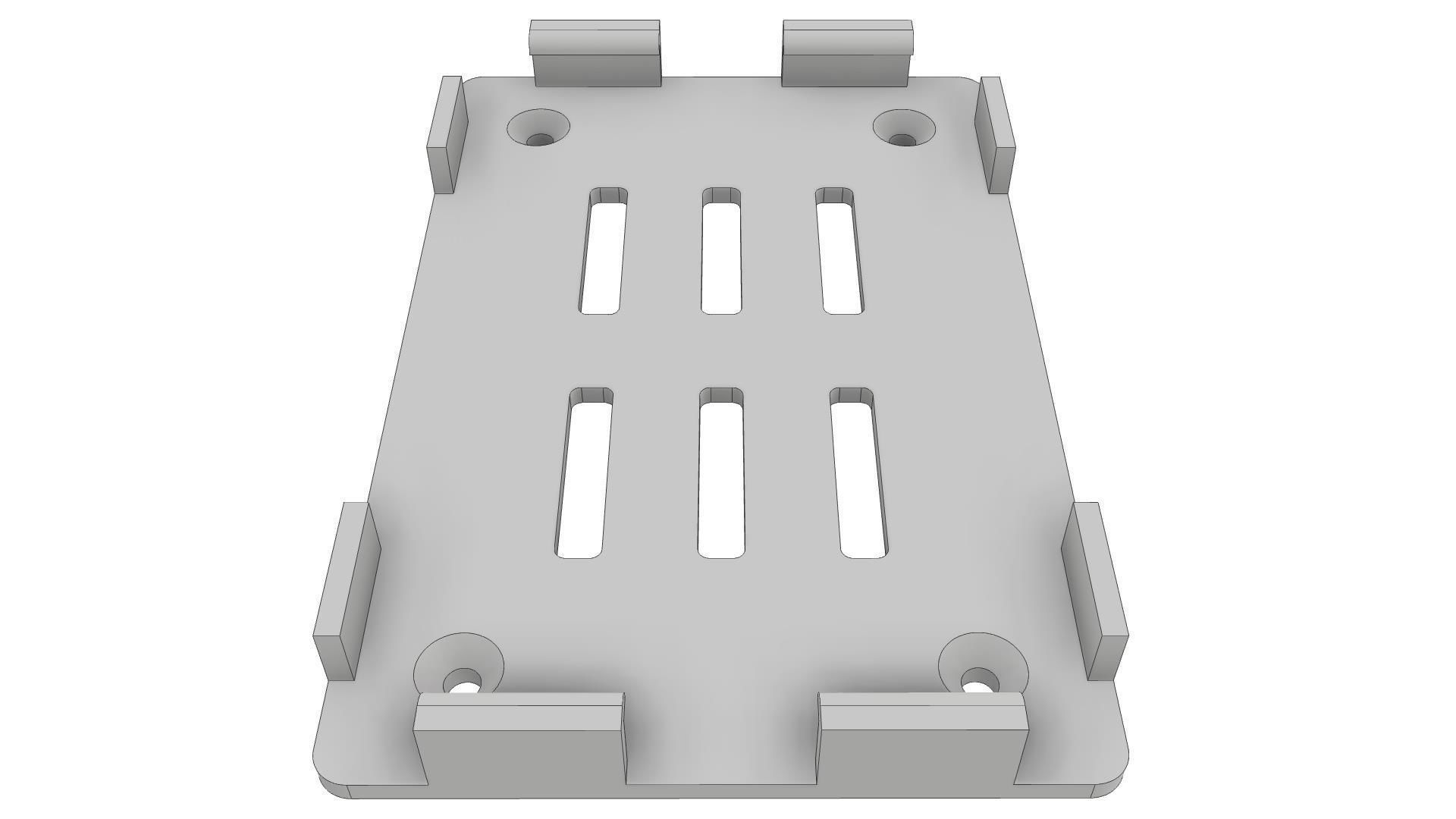 Support for Raspberry Pi 3 with radiator only 3D print model_3
