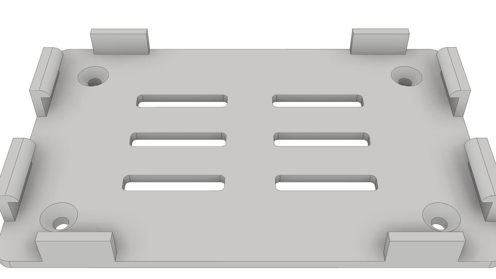 Support for Raspberry Pi 3 with radiator only 3D print model_2