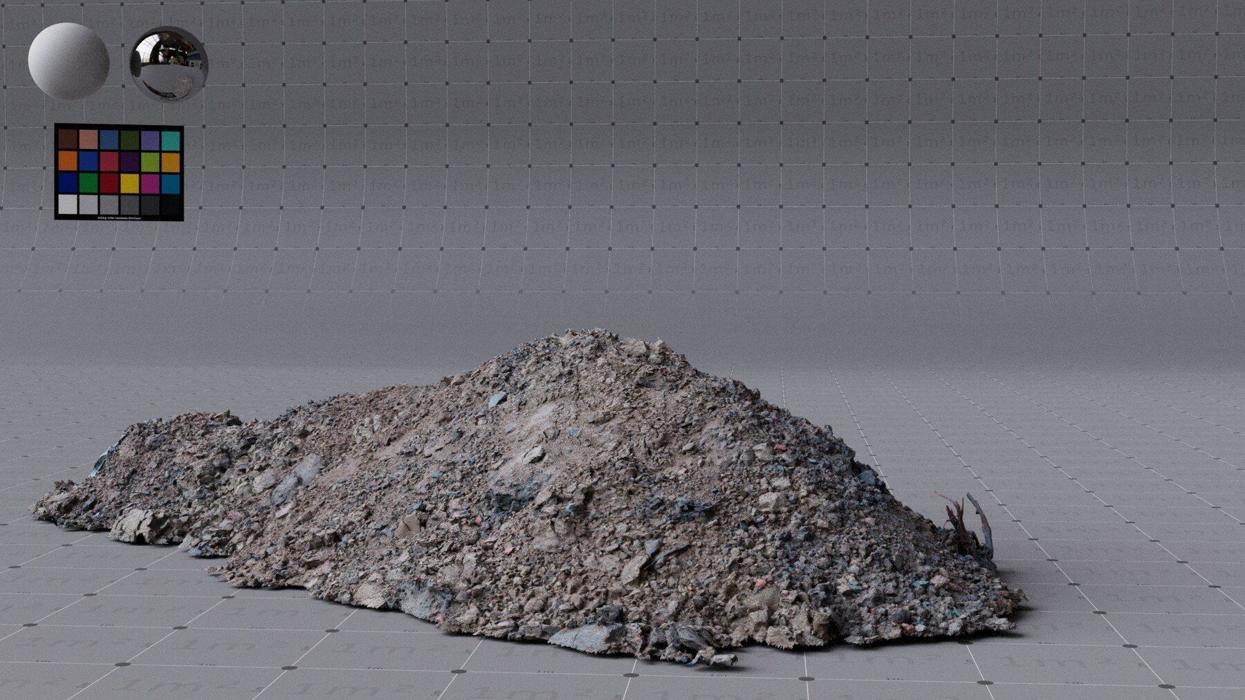 3x MUD scanned assets medium quality 4K textures UDIMs 3D model_5