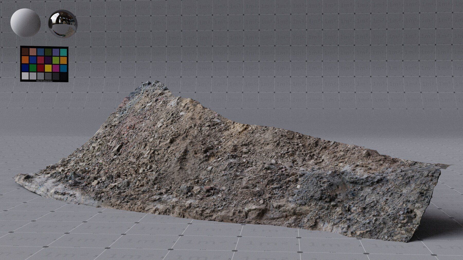 3x MUD scanned assets medium quality 4K textures UDIMs 3D model_7