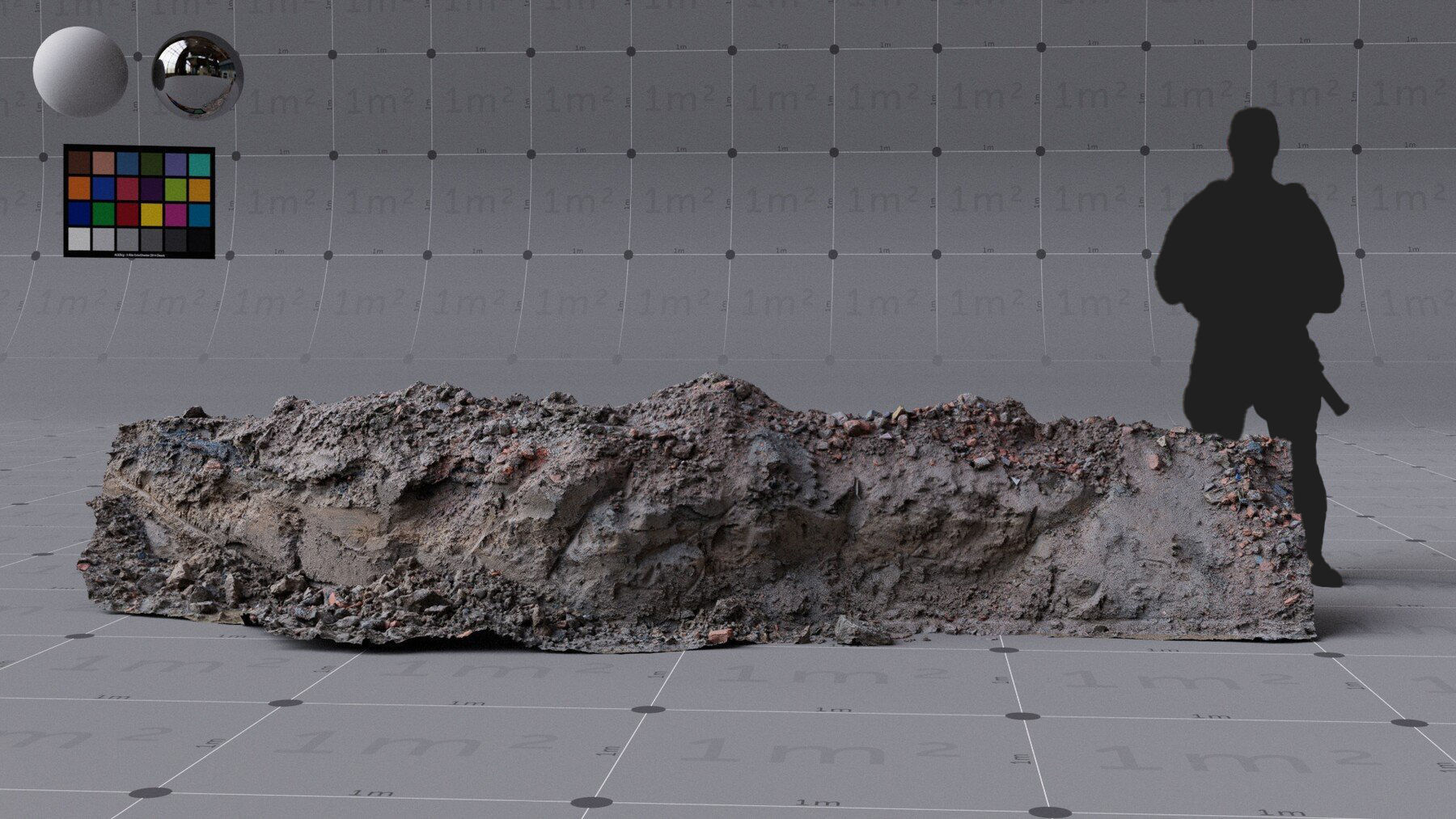3x MUD scanned assets medium quality 4K textures UDIMs 3D model_2