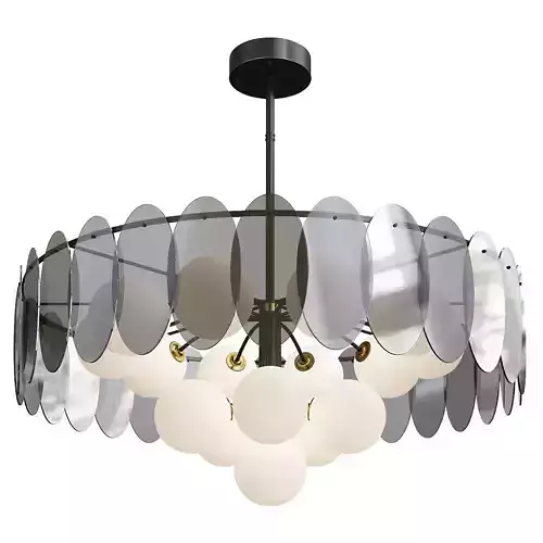 RASMIN chandelier with balls and metal