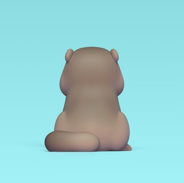 Marmot groundhog 3D print model_3