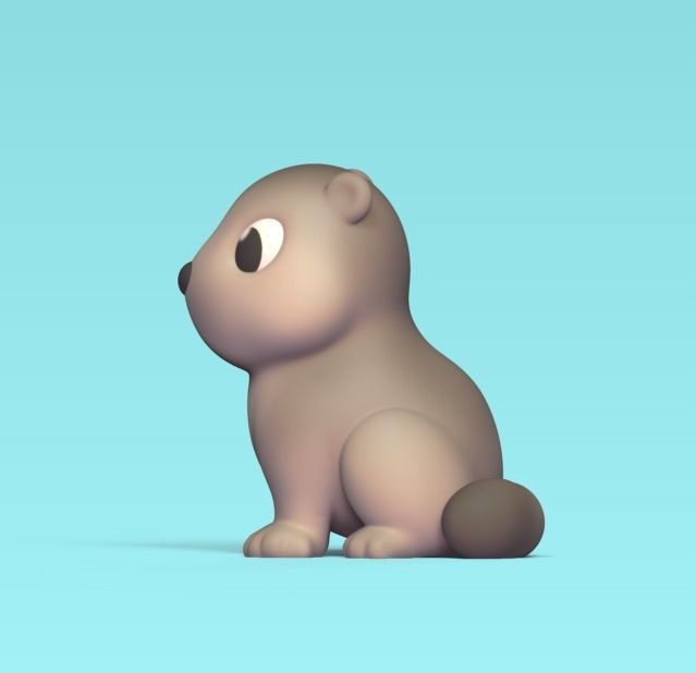 Marmot groundhog 3D print model_2