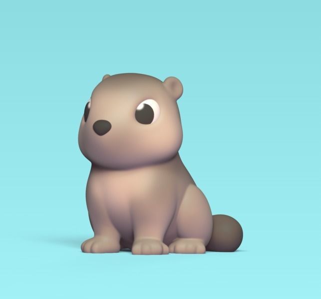 Marmot groundhog 3D print model_1
