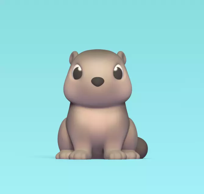 Marmot groundhog 3D print model_0