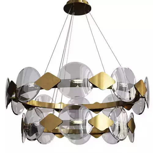 FRANCIS chandelier made of brass and glass