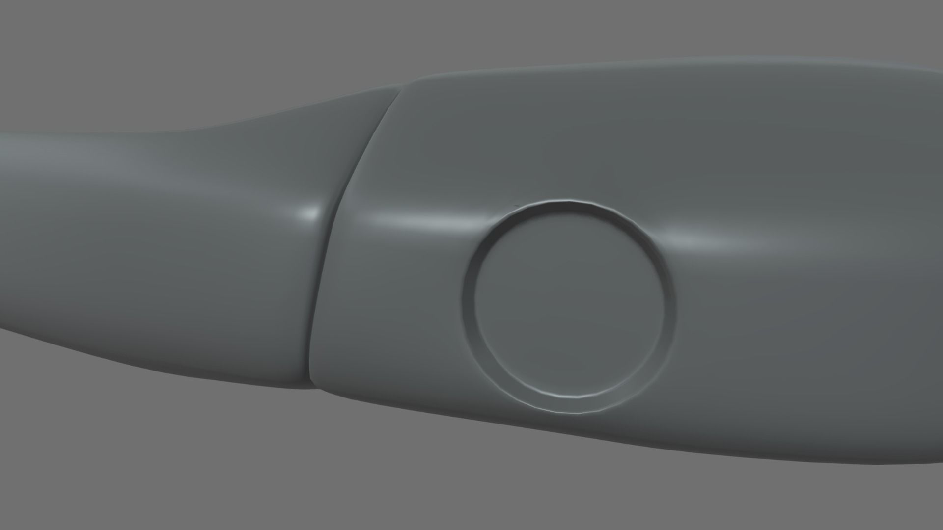 Car Door Handle 01 Low-poly 3D model_3
