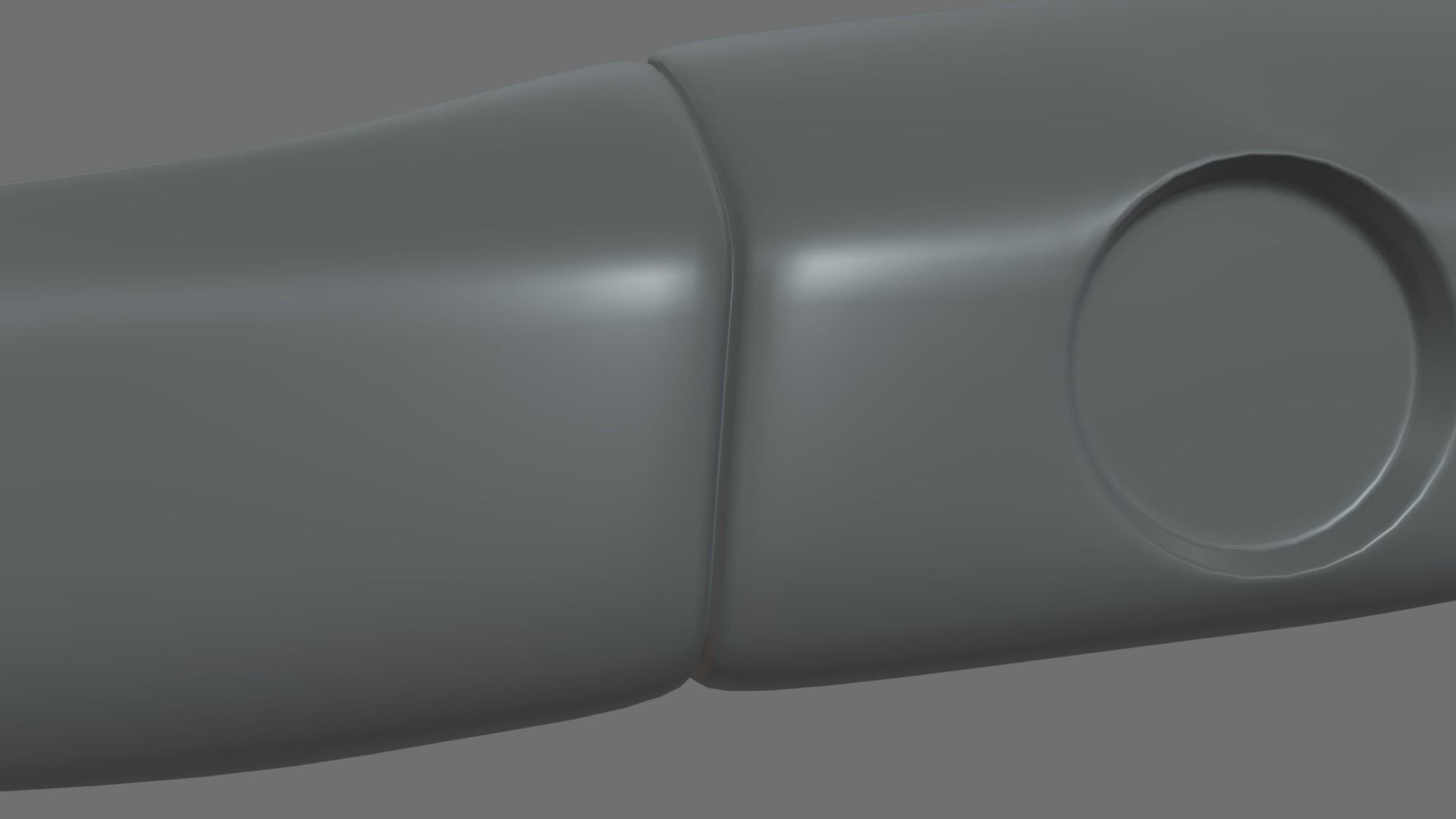 Car Door Handle 01 Low-poly 3D model_4