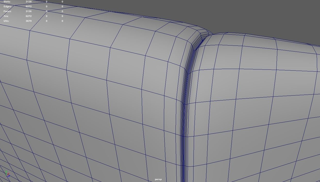 Car Door Handle 01 Low-poly 3D model_11