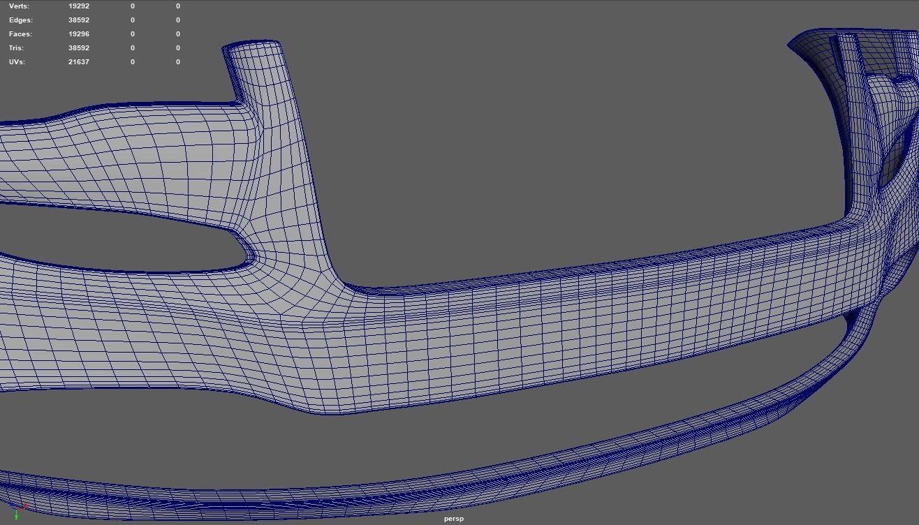 Front Bumper Car 03 Low-poly 3D model_11