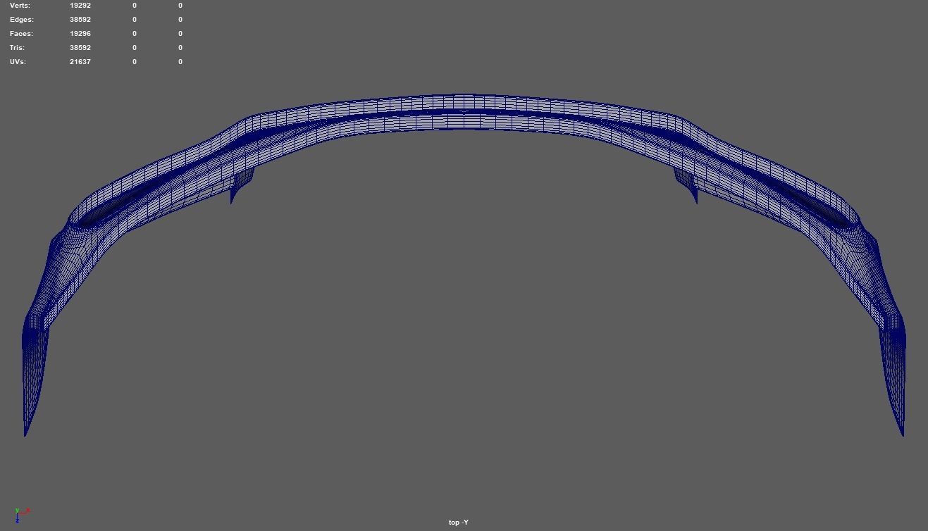 Front Bumper Car 03 Low-poly 3D model_10