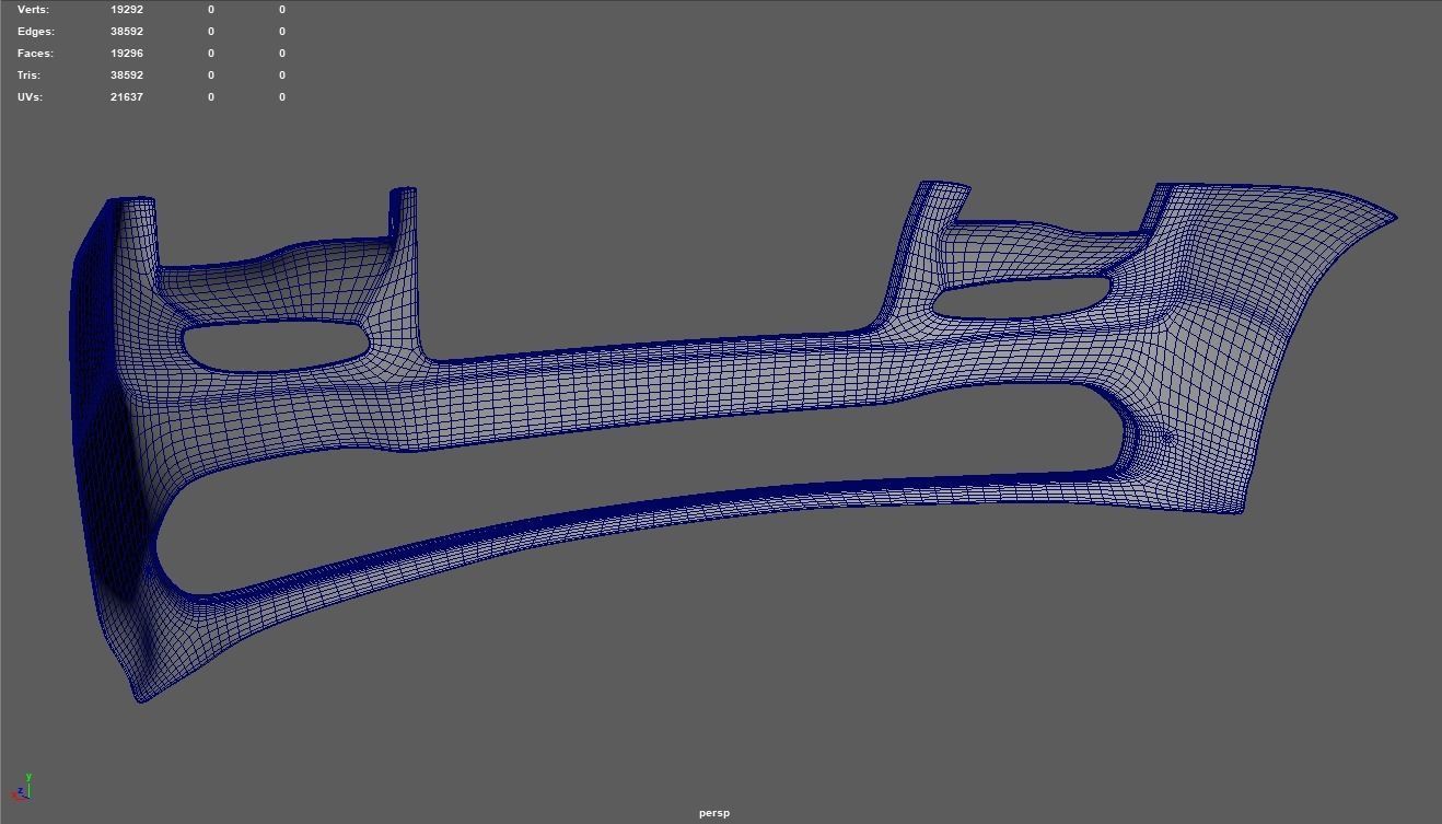 Front Bumper Car 03 Low-poly 3D model_8