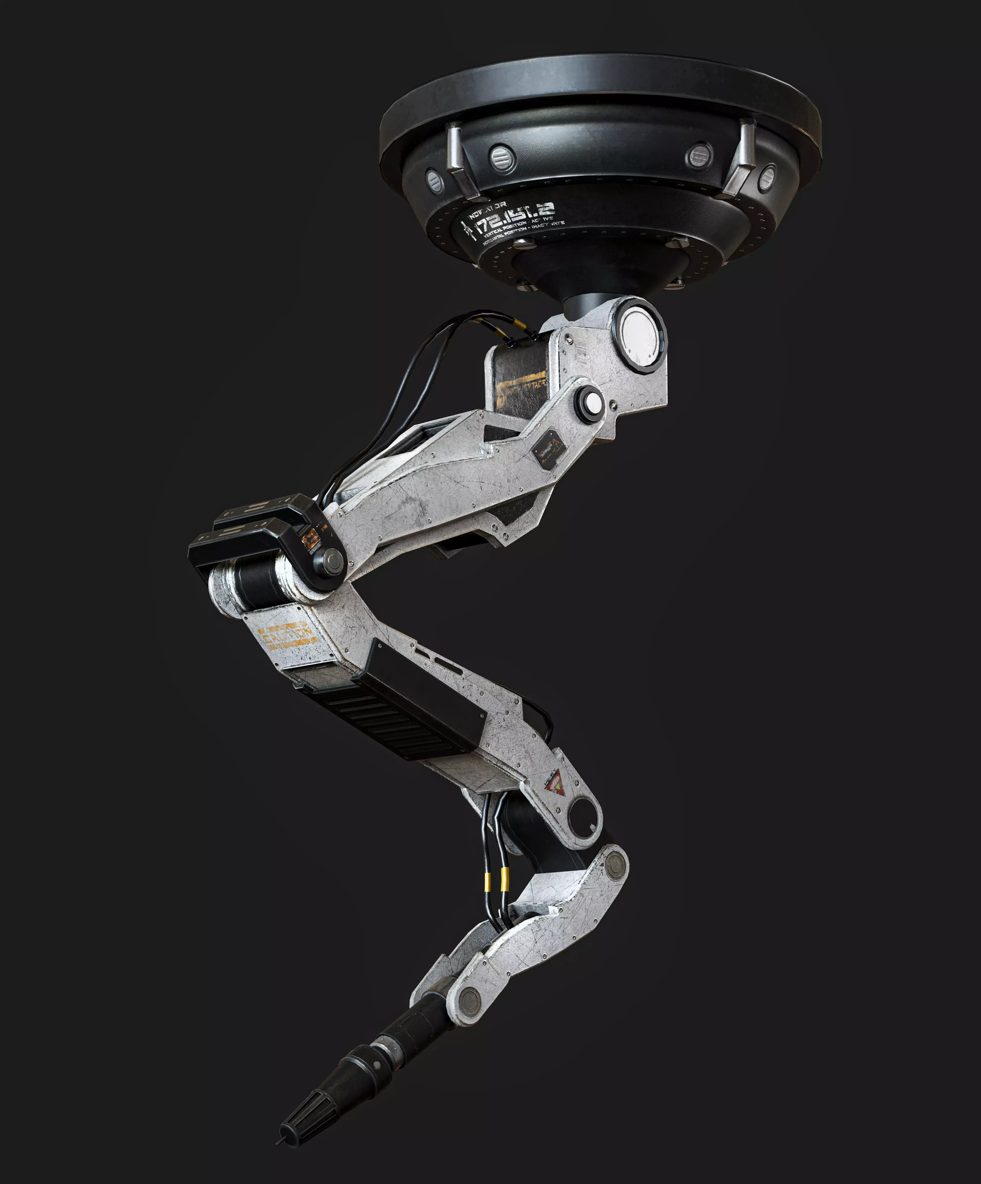 Sci-Fi Robot Arm Low-poly 3D model_0
