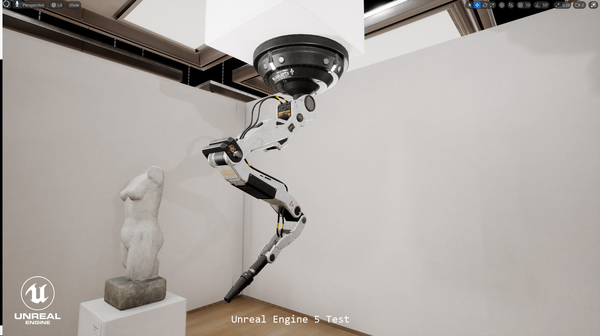 Sci-Fi Robot Arm Low-poly 3D model_5