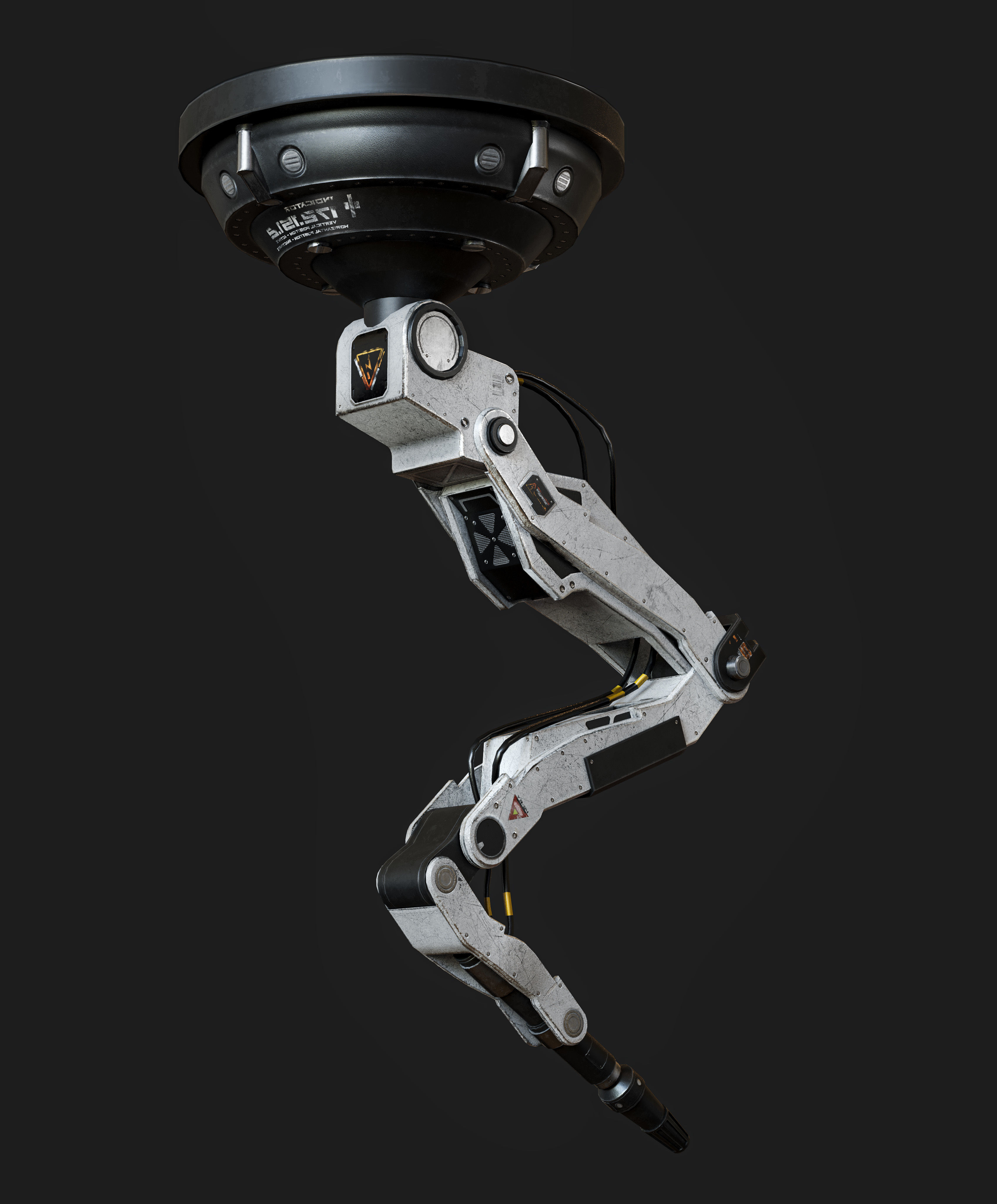 Sci-Fi Robot Arm Low-poly 3D model_2