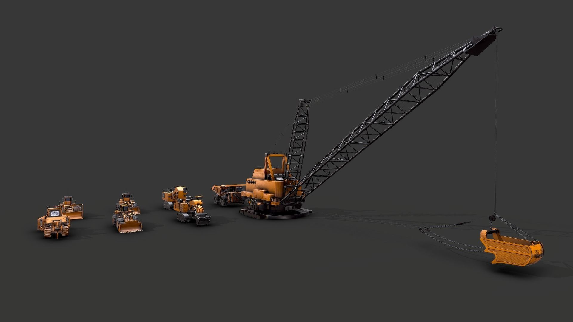 Old Construction and Mining Machines 3D Model Collection_22