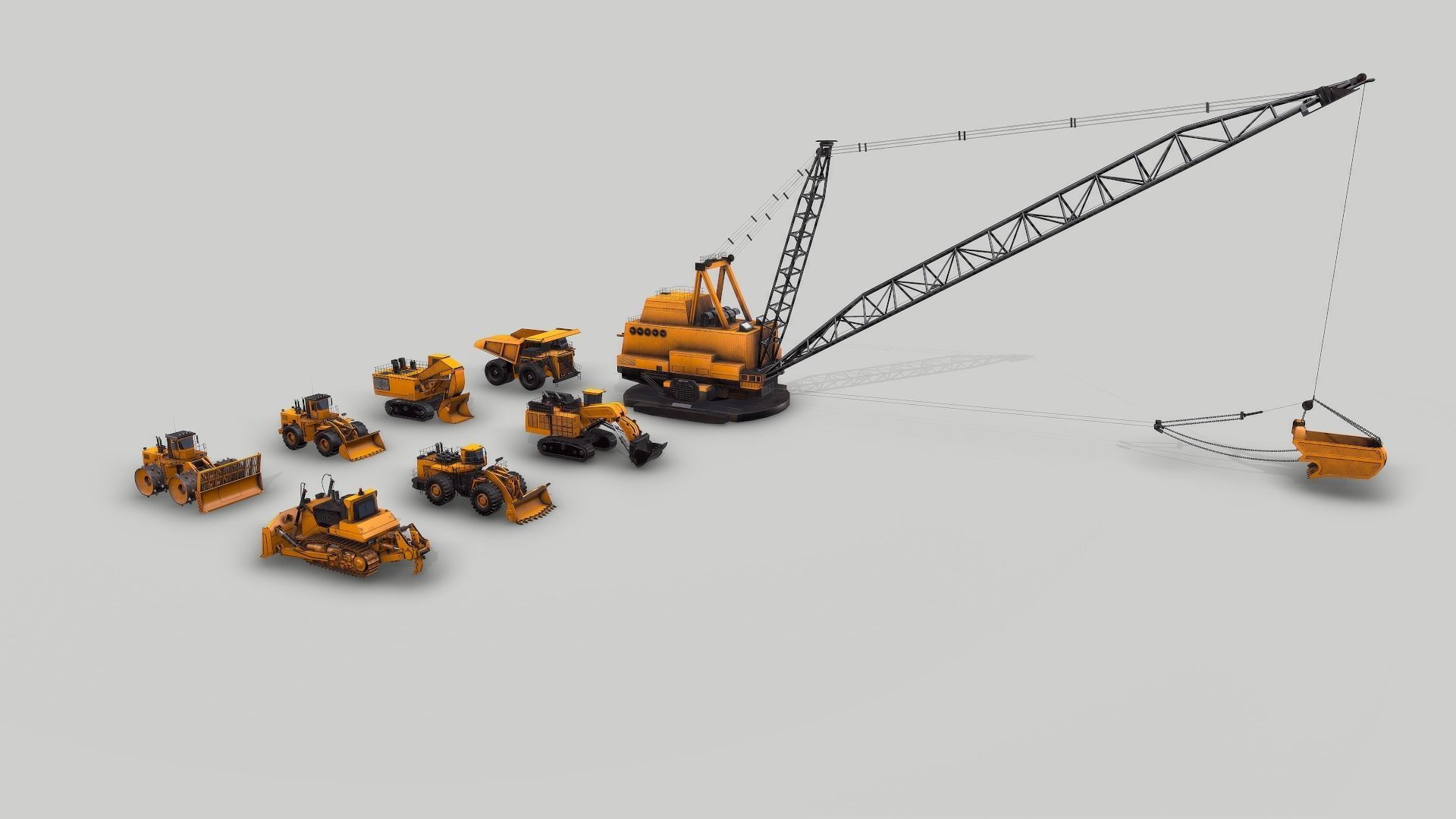 Old Construction and Mining Machines 3D Model Collection_21
