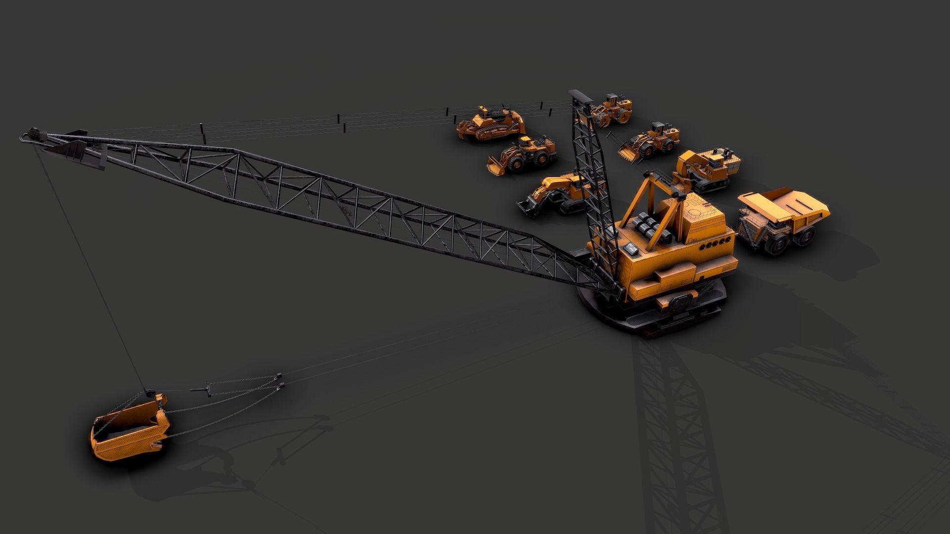 Old Construction and Mining Machines 3D Model Collection_23
