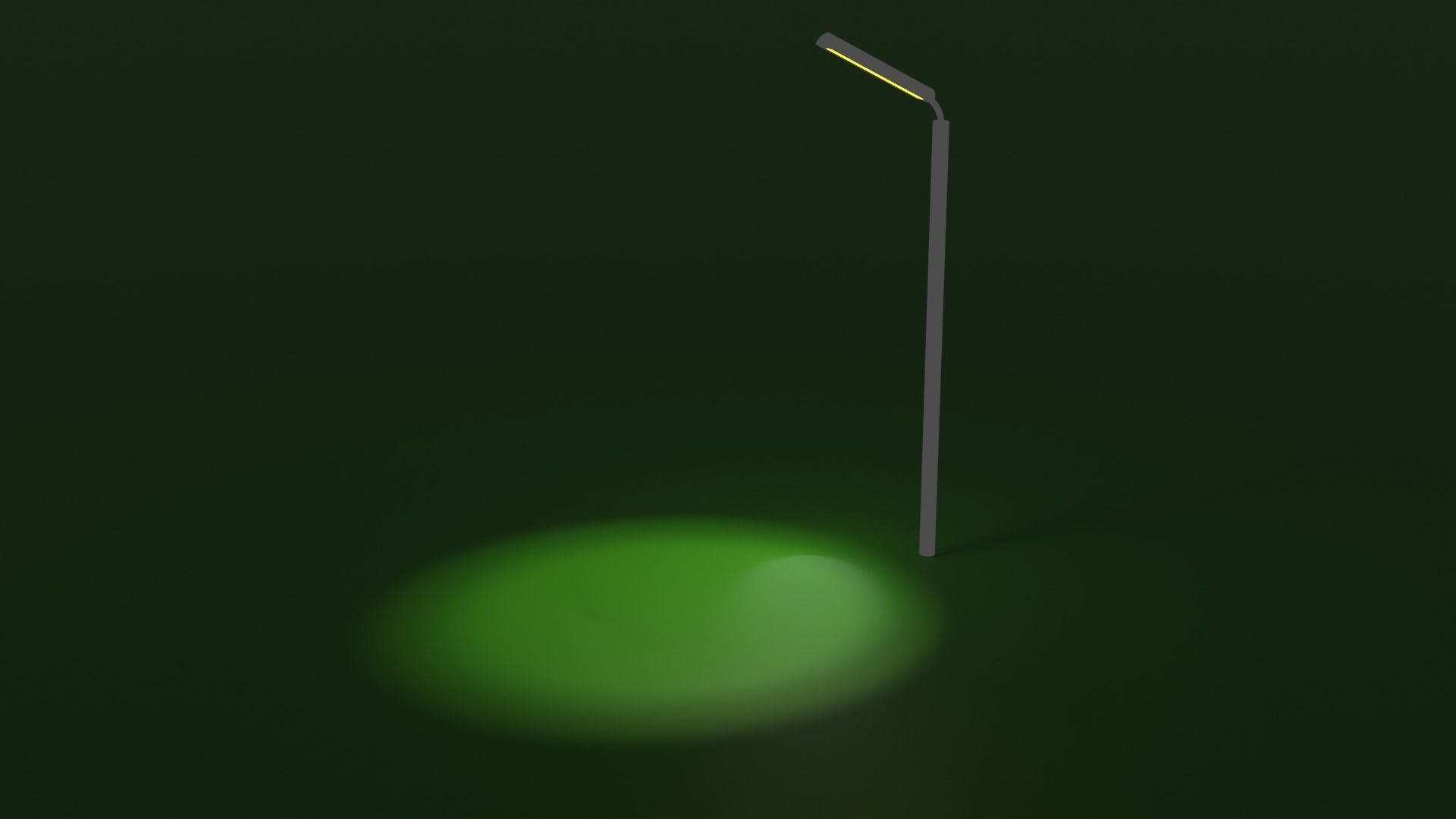 simple Street lights Low-poly 3D model_3