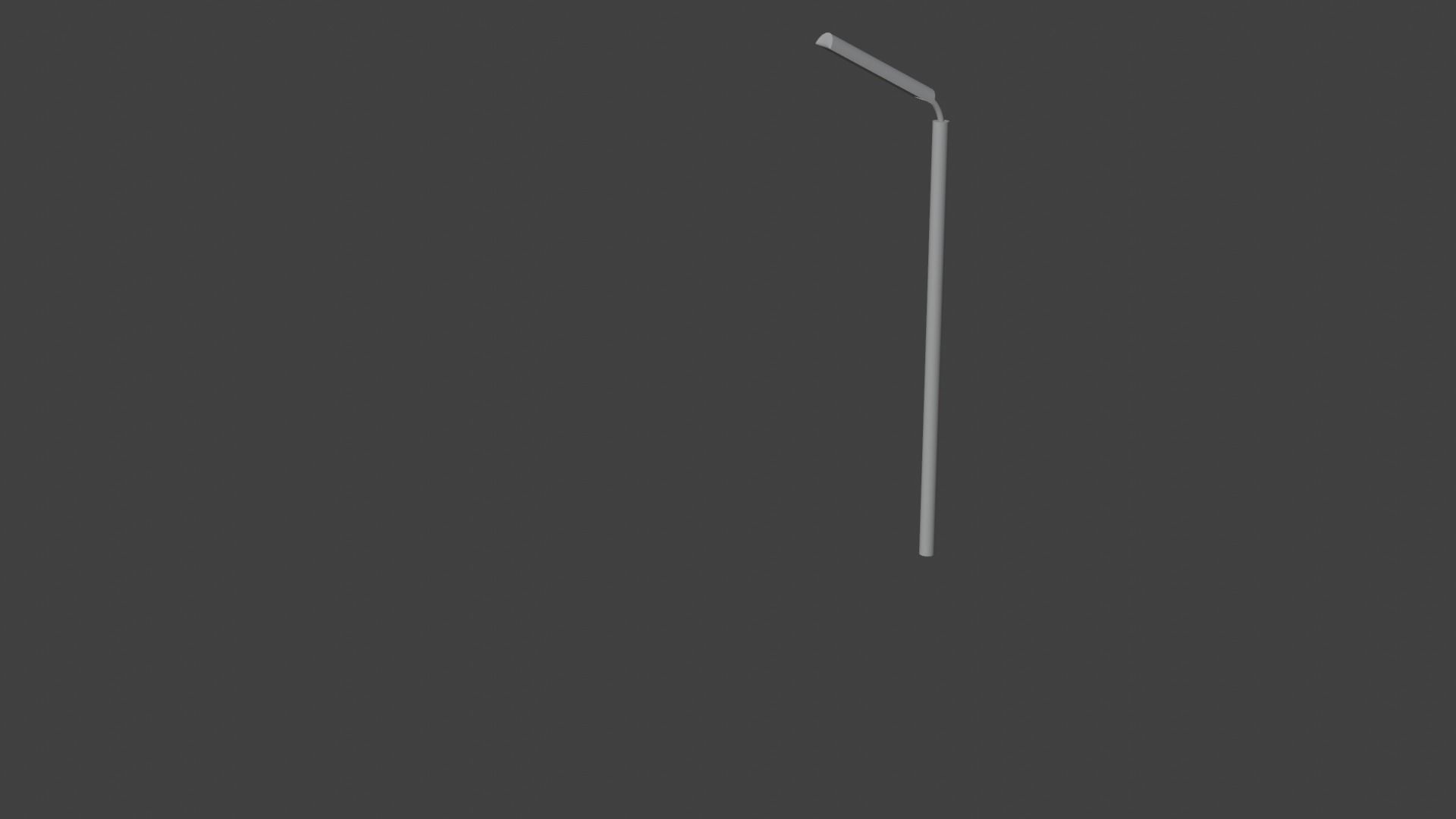 simple Street lights Low-poly 3D model_5