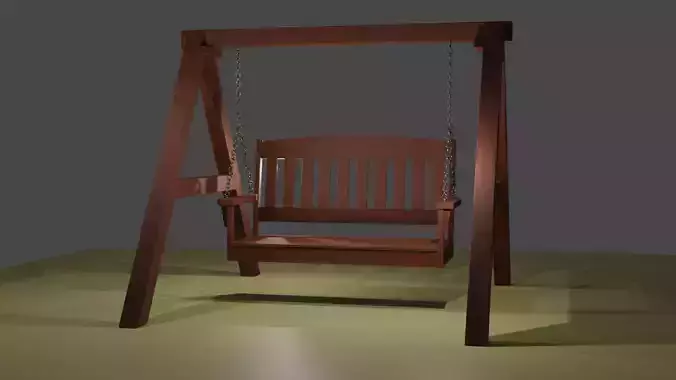 Wooden outdoor porch swing chair