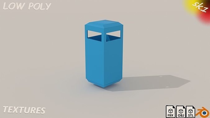 rubbish bank Low-poly 3D model