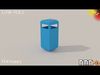 rubbish bank Low-poly 3D model_1