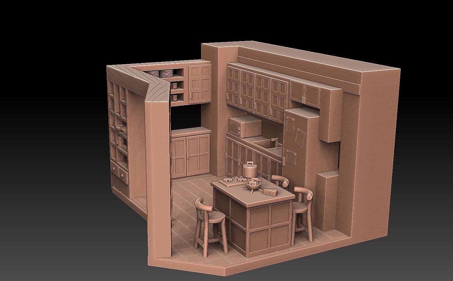 Sit Com Set 3D print model_24