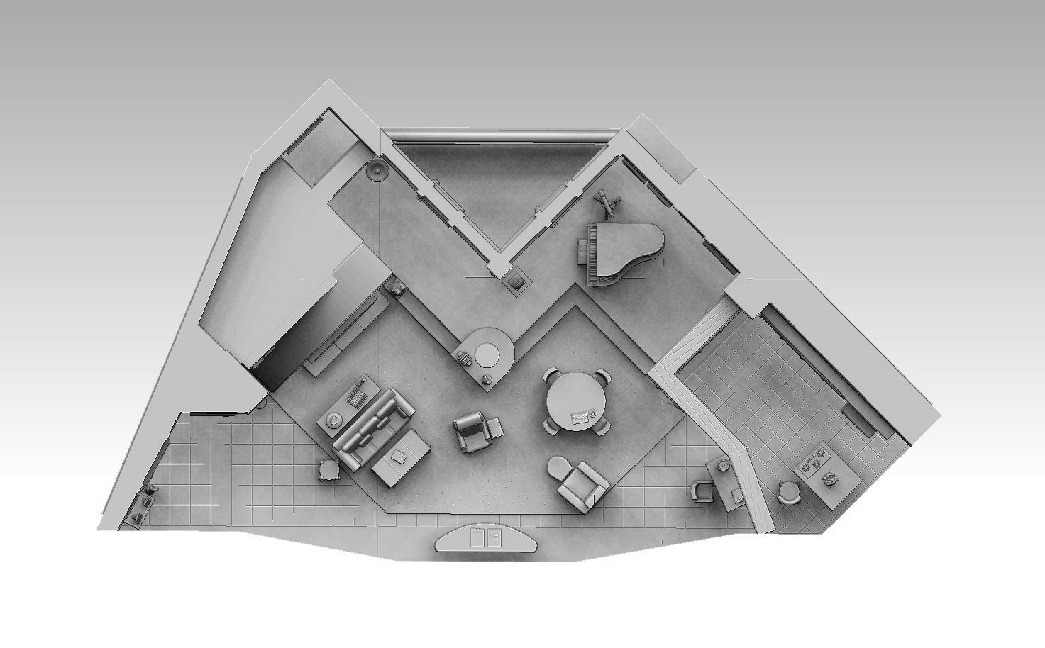 Sit Com Set 3D print model_13