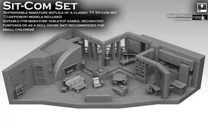 Sit Com Set 3D print model