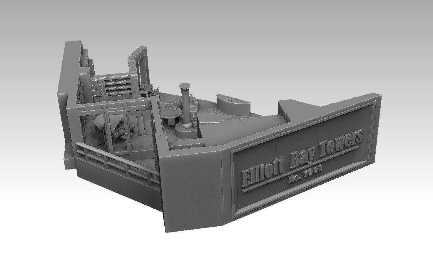 Sit Com Set 3D print model_5