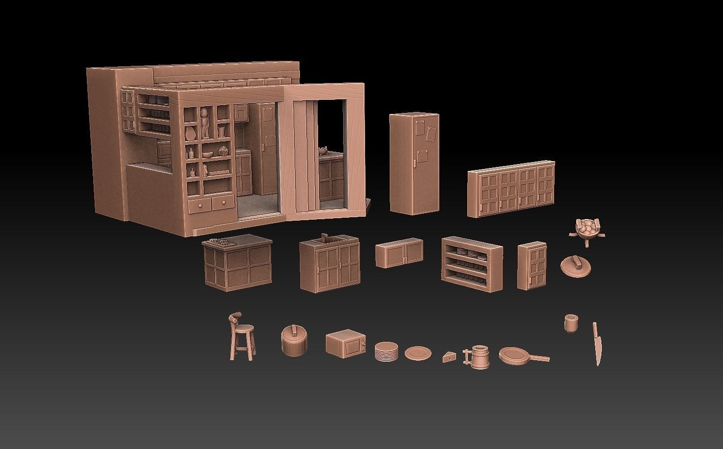 Sit Com Set 3D print model_26