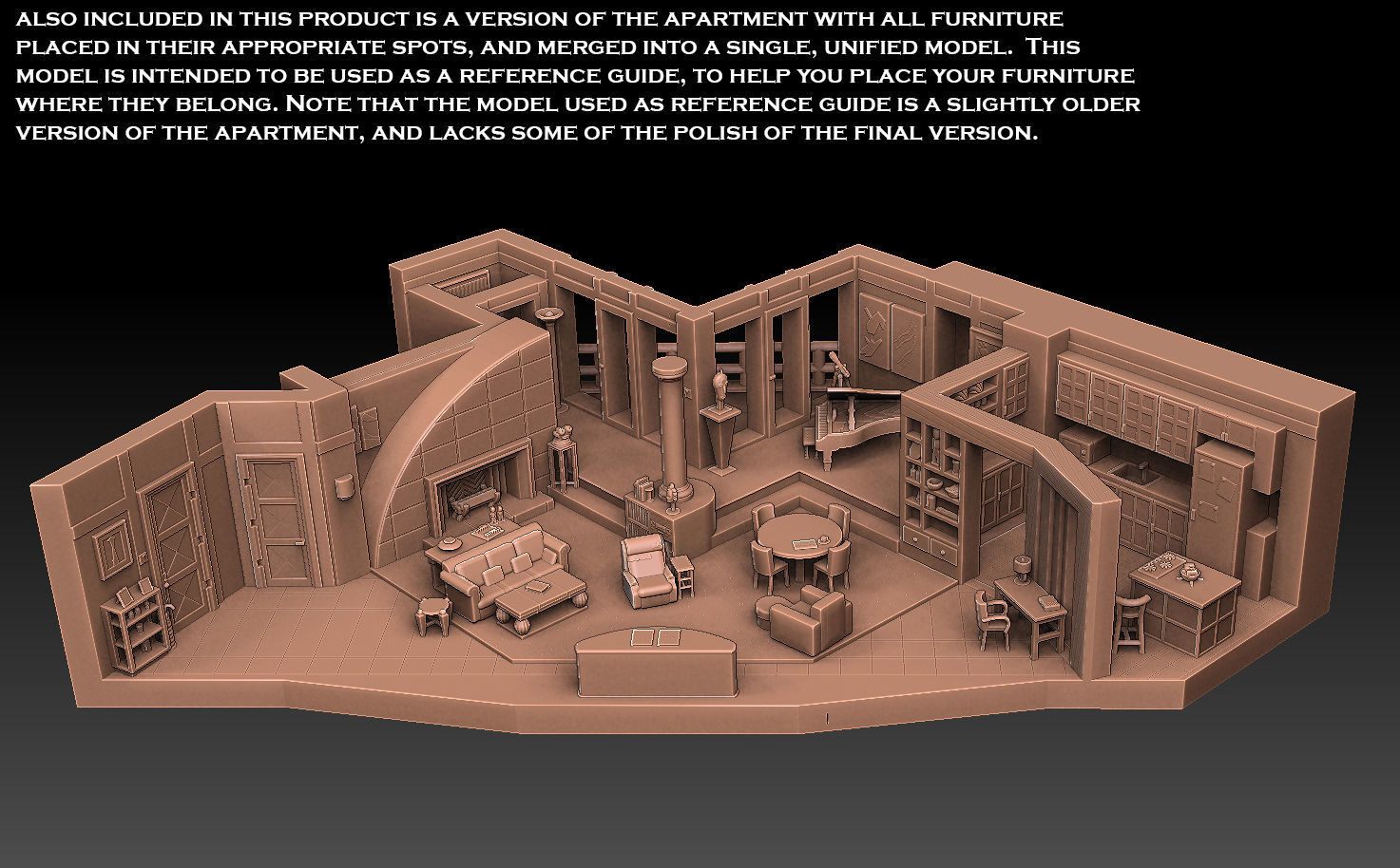 Sit Com Set 3D print model_6