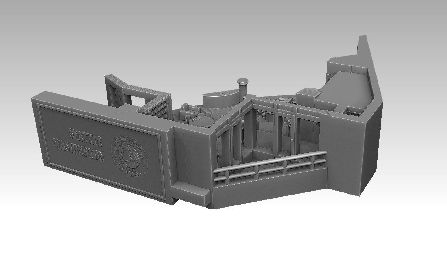 Sit Com Set 3D print model_9