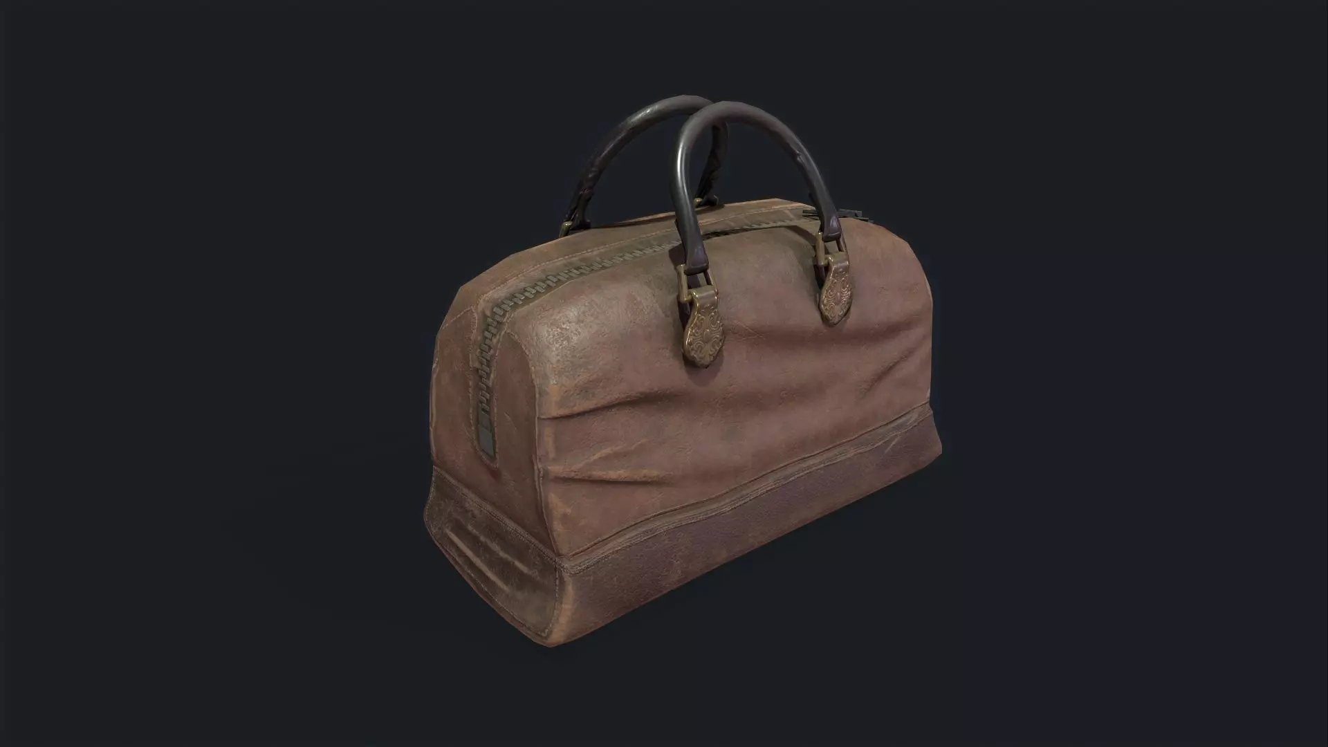 retro HandBag Low-poly 3D model_0