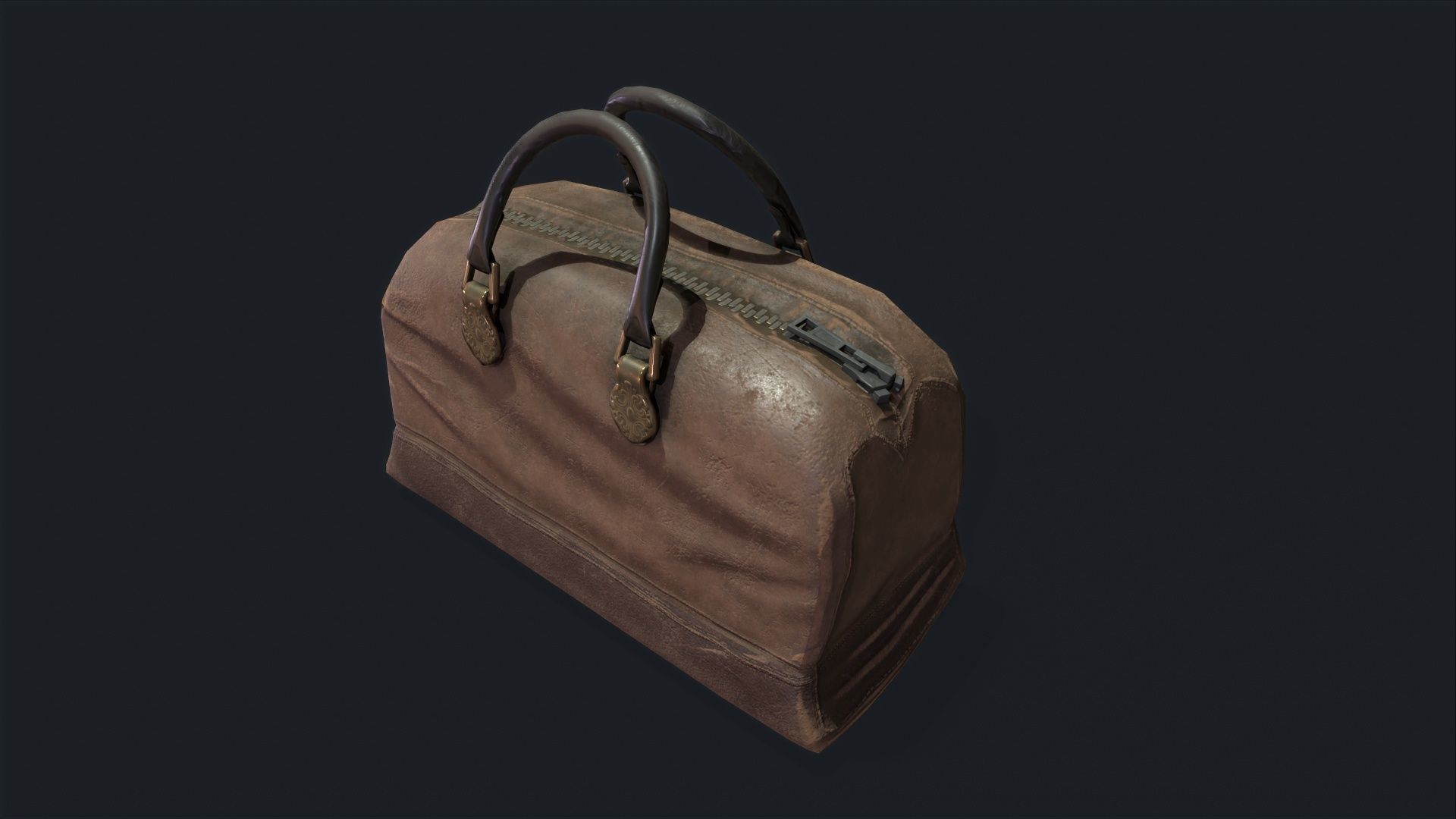 retro HandBag Low-poly 3D model_2